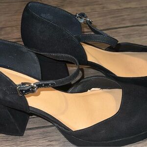Nine West Black Suede Heels